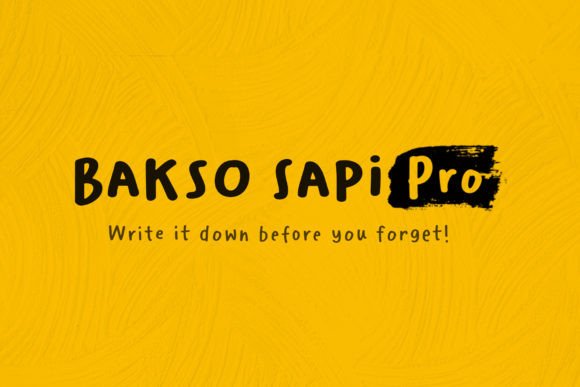 Bakso Sapi Pro: A Handwritten Font That Elevates Small Business Branding