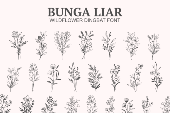 Bunga Liar: A Wildflower-Inspired Dingbat Font for Elegant Editorial Design
