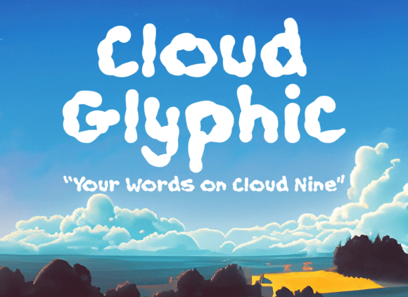 Cloudglyphic: A Dreamy Decorative Font for Business Branding