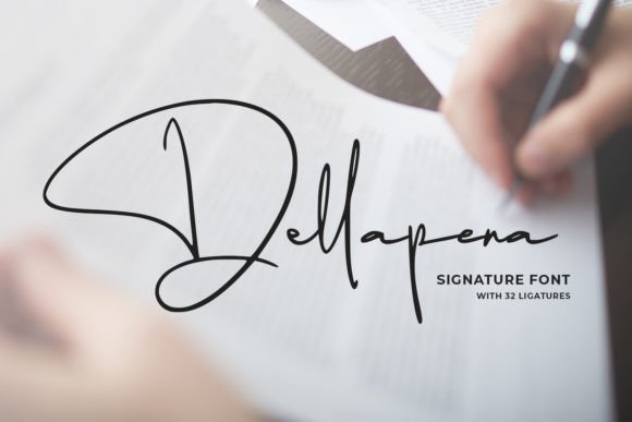 Dellapena: A Romantic Script Font for Luxury Brand Campaigns