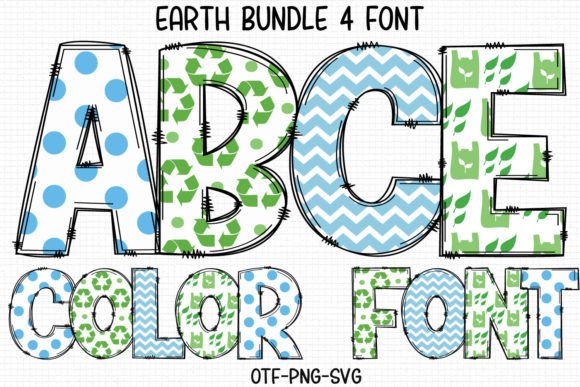 Earth Alphabet: A Colored Font for Nature-Inspired Editorial Design