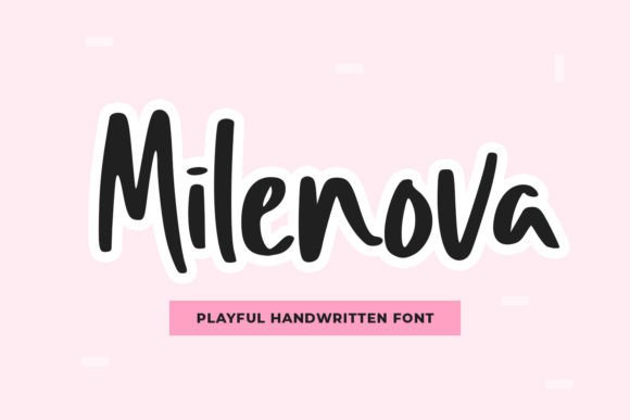 Elegant Handwritten Font Milenova for Crafty Creations and Stationery Designs