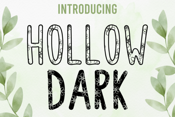Flowers Hollow Dark: A Decorative Font for Elegant Editorial Design