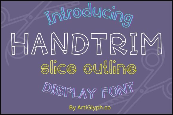 Handtrim Outline: A Playful Decorative Font for Handmade Labels and Creative Packaging