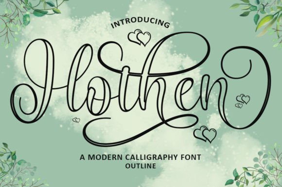 Hothen Outline: A Sweet Handwritten Font for Crafters and Makers