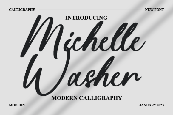 Michelle Washer: A Stylish Script Handwritten Font for Brands