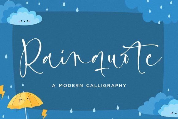 Rainquote: A Premium Handwritten Font for Makers