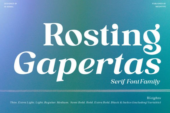 Rosting Gapertas: A Stylish Serif Font for Modern Designers