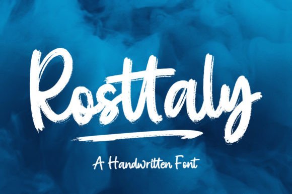 Rosttaly: A Textured Brush Font for Editorial Design